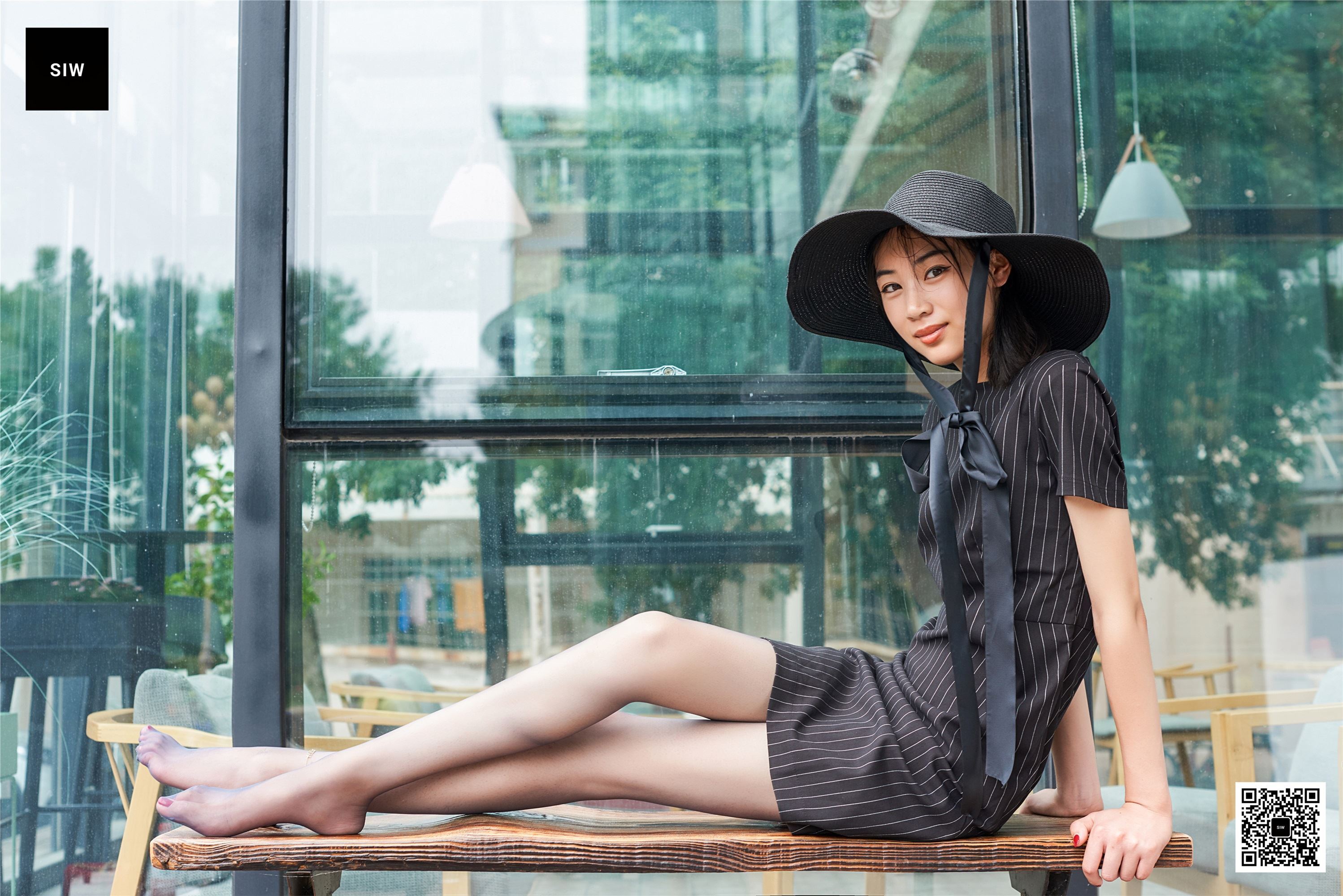 SIW斯文传媒 048 中式条纹小清新短袖连衣裙 - 丽莉